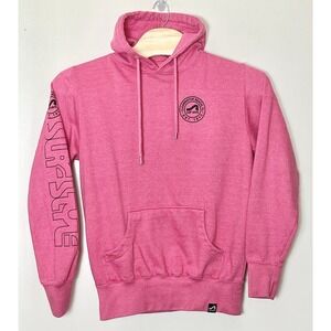 Surf Style Hoodie Men's Medium Pink Graphic Clearwater Florida Beach Outdoor